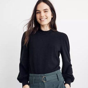 Madewell Puff-Sleeve Mockneck Top- BRAND NEW